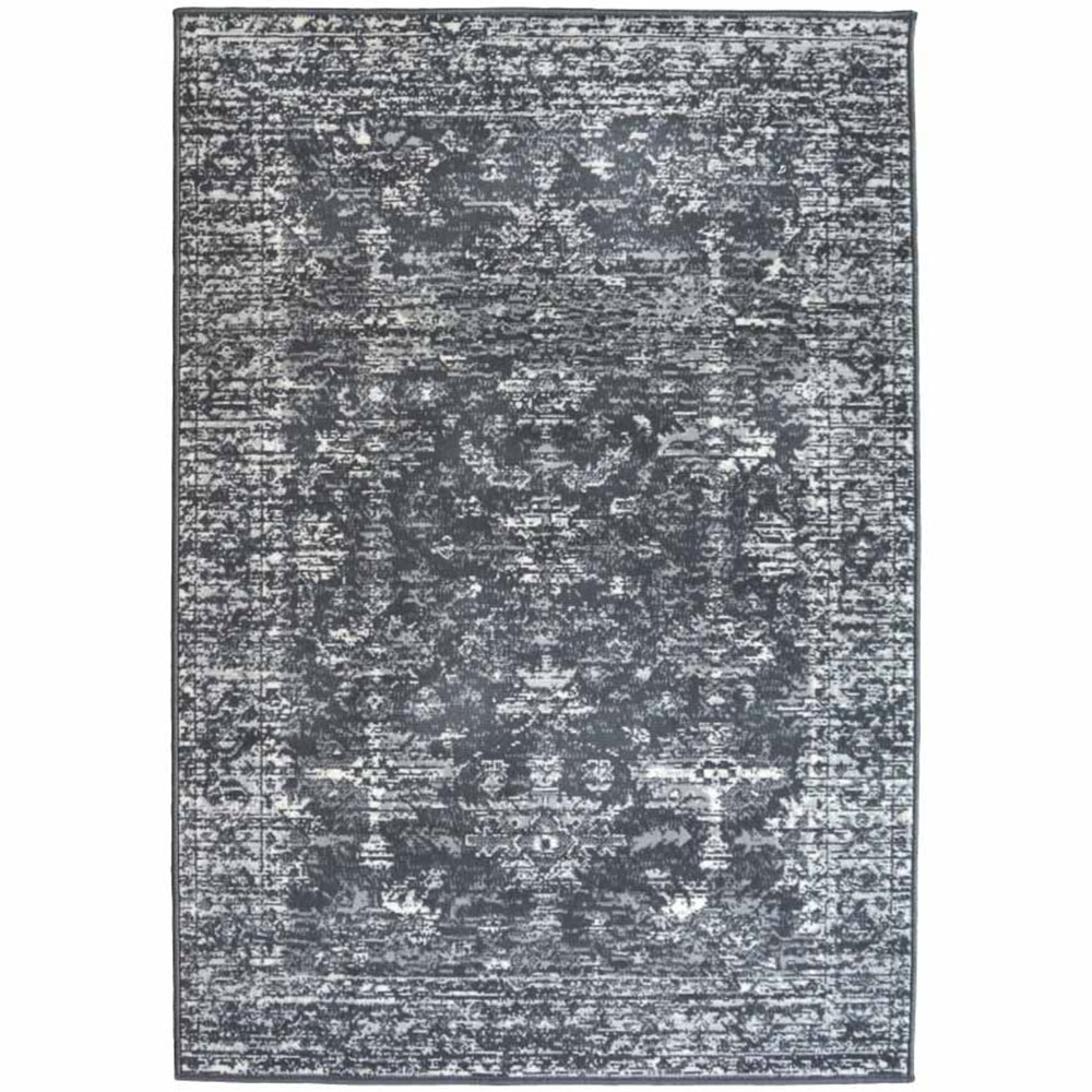 Traditional Style Rug Charcoal 67 x 200cm Image 1