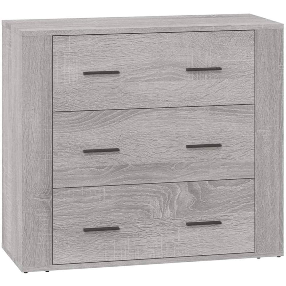 vidaXL 2 Door 7 Drawer Grey Sonoma Sideboard Image 5
