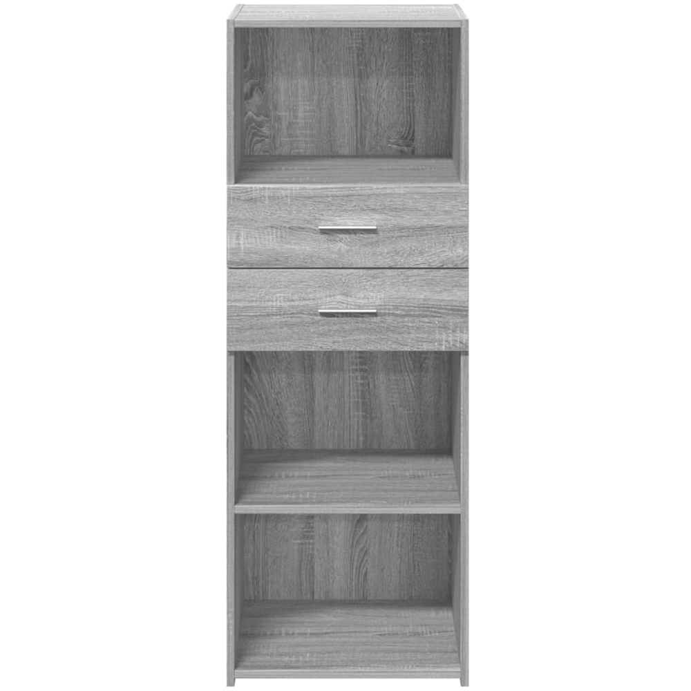 vidaXL 2 Drawer 3 Shelf Grey Sonoma Highboard Image 4