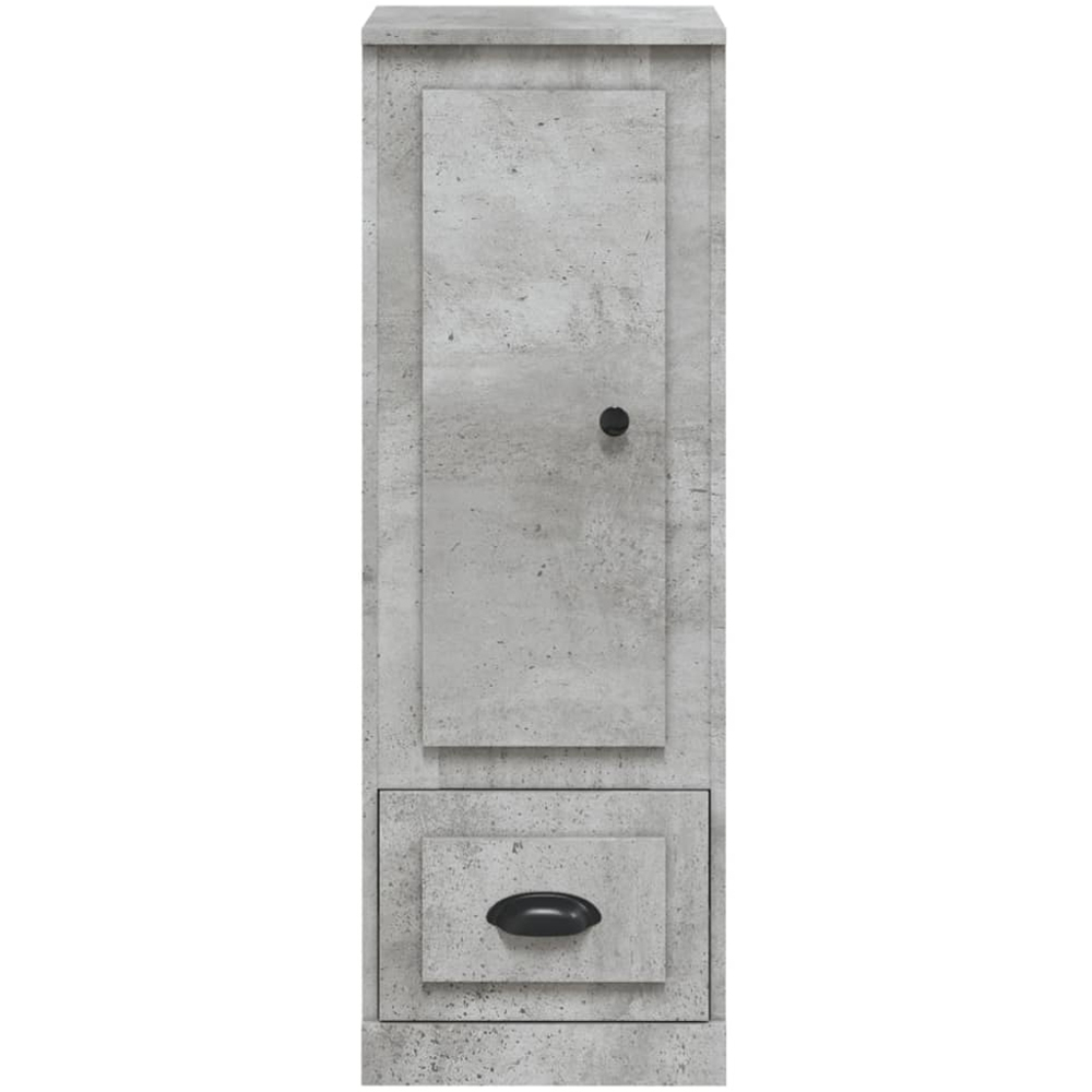 vidaXL Single Door Single Drawer Concrete Grey Compact Highboard Image 5