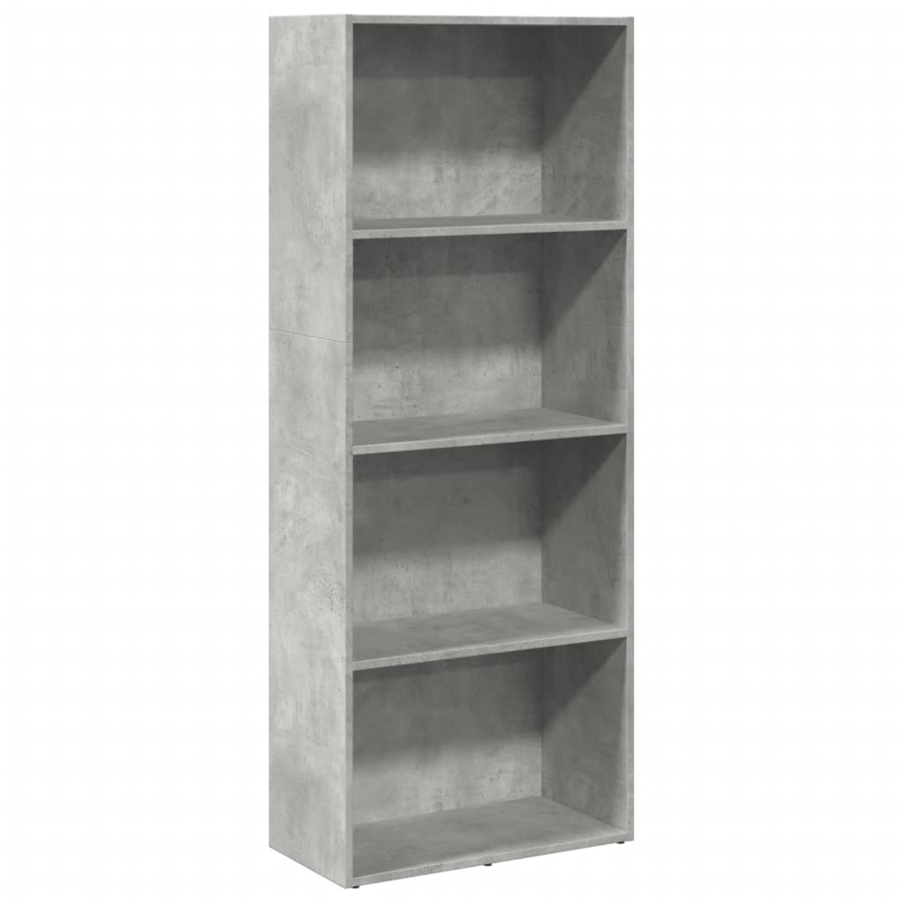 vidaXL 4 Shelf Concrete Grey Bookcase Image 2