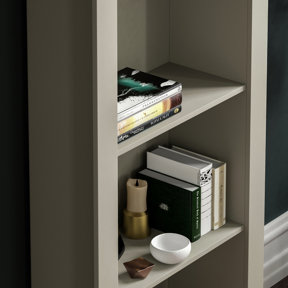 Vida Designs Arlington 4 Shelf Grey Bookcase Image 5