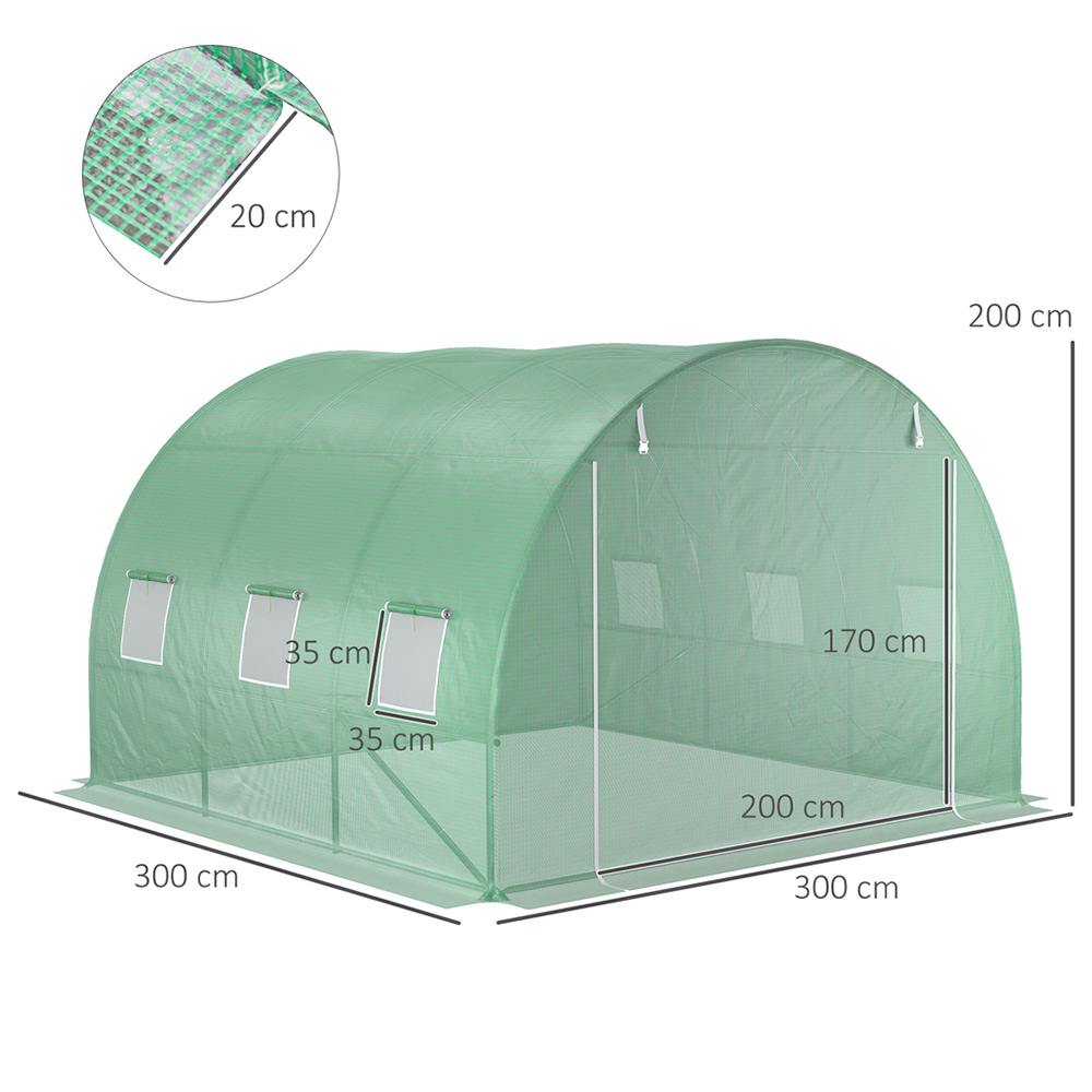 Outsunny 10 x 10ft Greenhouse Replacement Cover Wilko