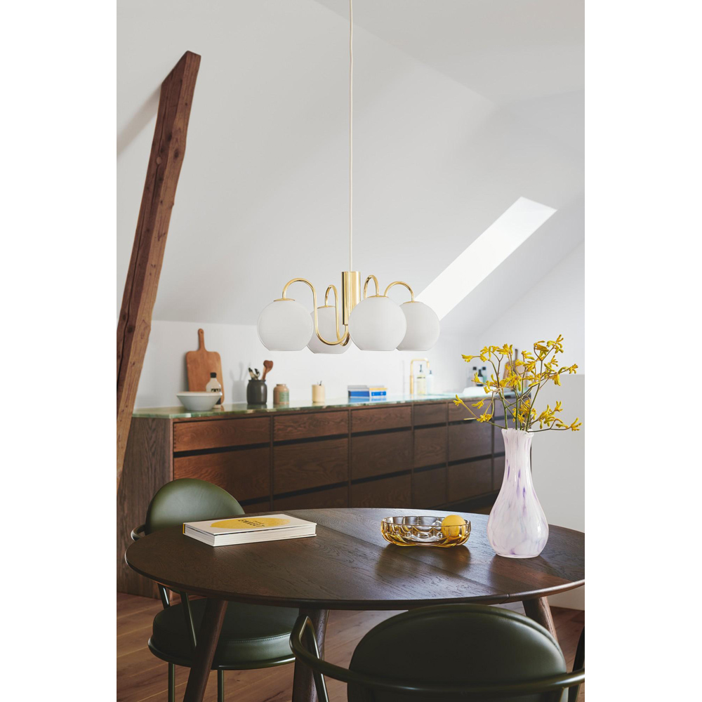 Nordlux Franca 4 Light Brass Pendant Light Image 7
