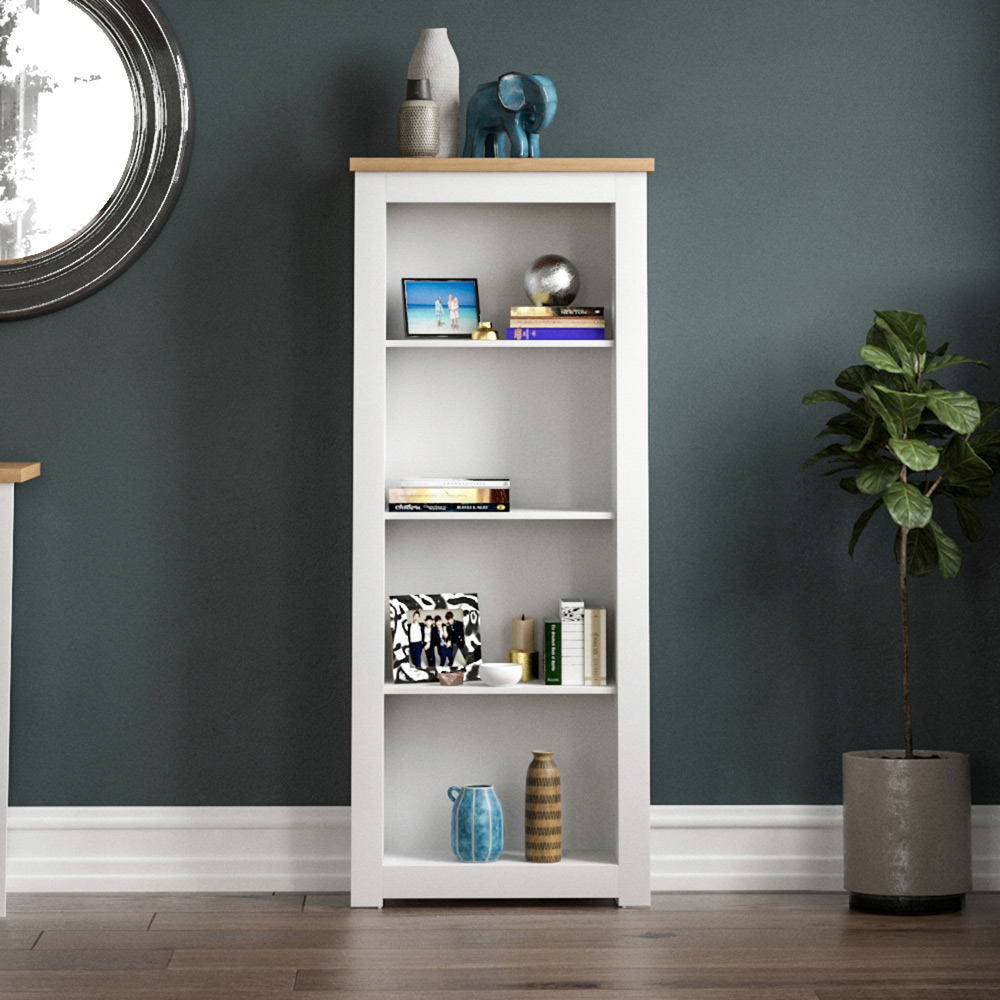 Vida Designs Arlington 4 Shelf White Bookcase Image 3