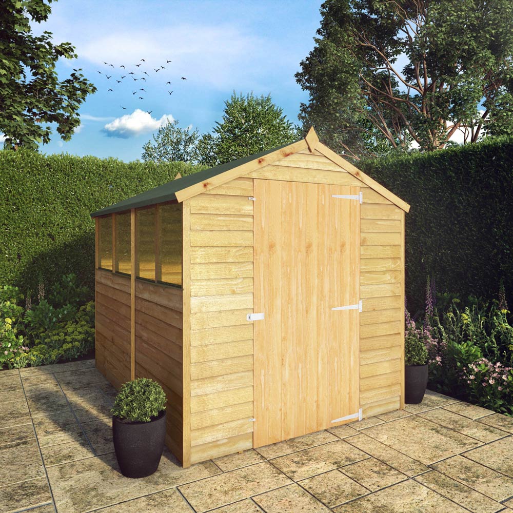 Mercia 8 x 6ft Overlap Apex Shed with Window Image 2