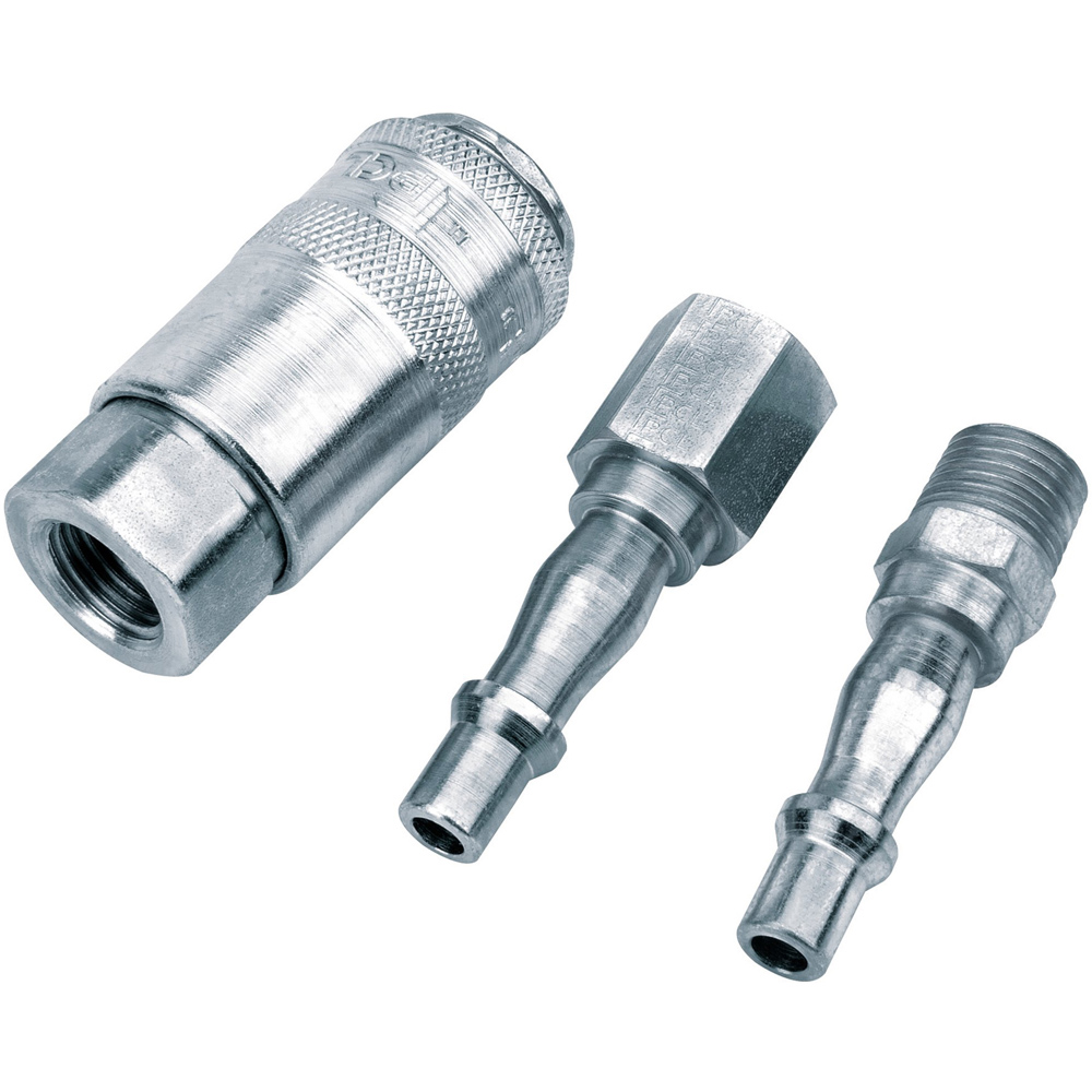 Draper 1/4inch BSP Air Line Coupling 3 Piece Set Image 2