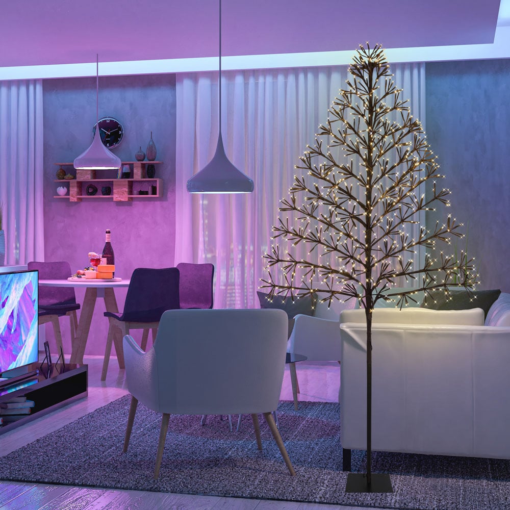 The Christmas Workshop 744 Warm White LED Twinkling Starburst Xmas Tree 6ft Image 5