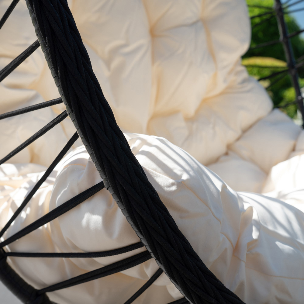 Artemis Home Hebden White Garden Hanging Egg Chair Image 4