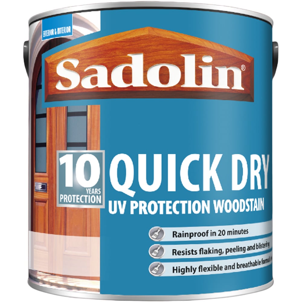 Sadolin Quick Dry 10 Year Jacobean Walnut Woodstain 2.5L Image 2