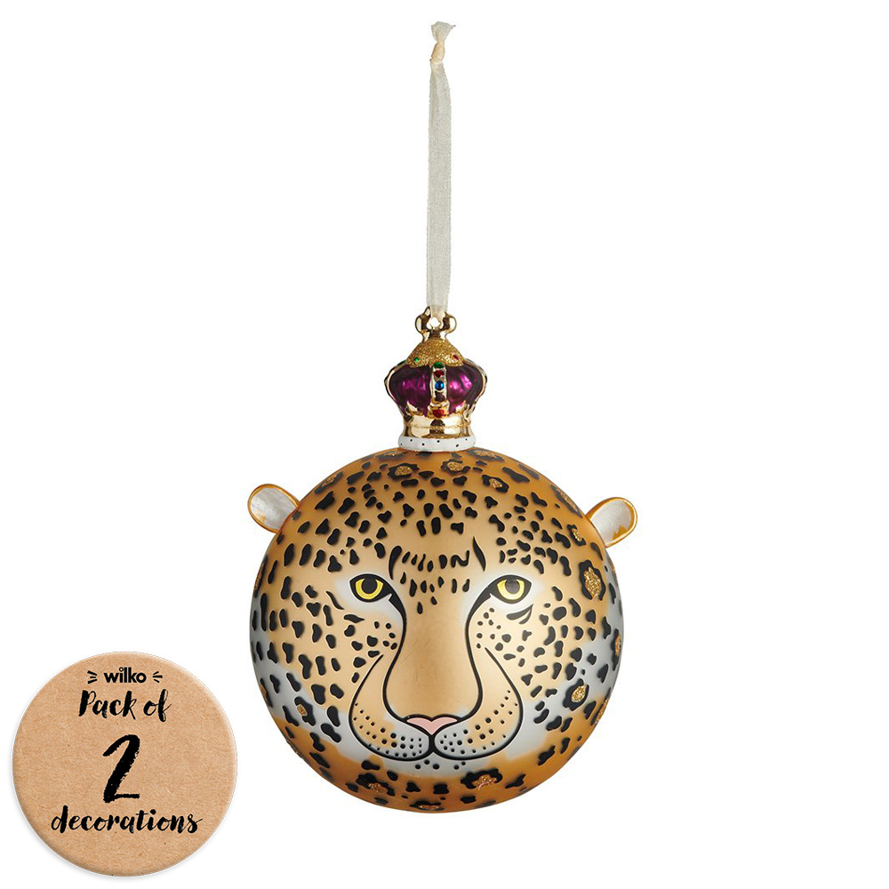 Wilko Majestic Leopard Decoration 120mm 2pk Wilko