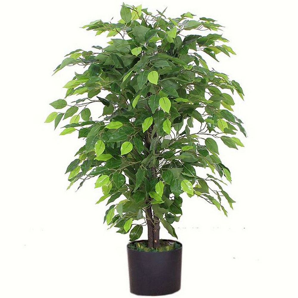 Leaf Bush Ficus Artificial Tree Pot 3ft Image 1