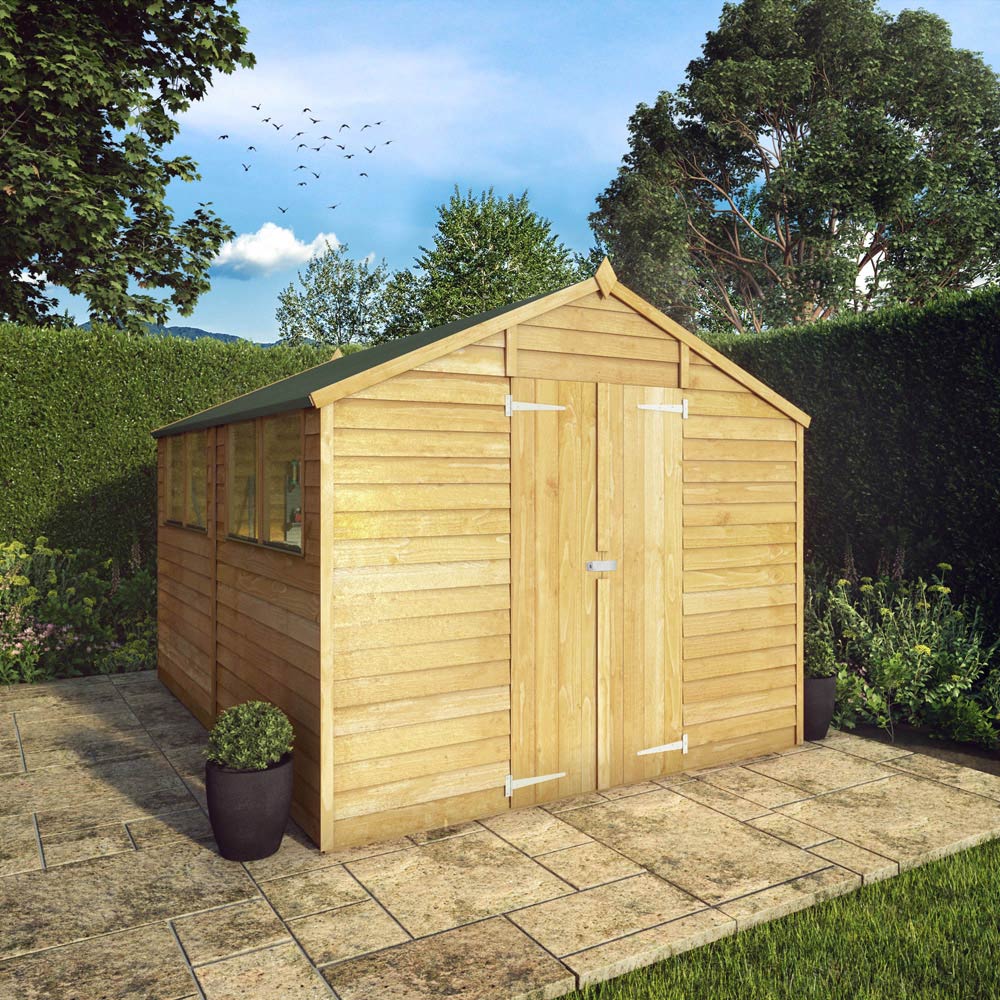 Mercia 10 x 8ft Double Door Overlap Apex Shed Image 2