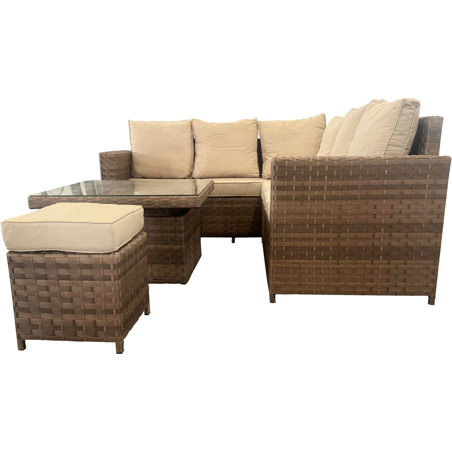 Carolina High Back Conversation Set - Brown / 4 Image 3