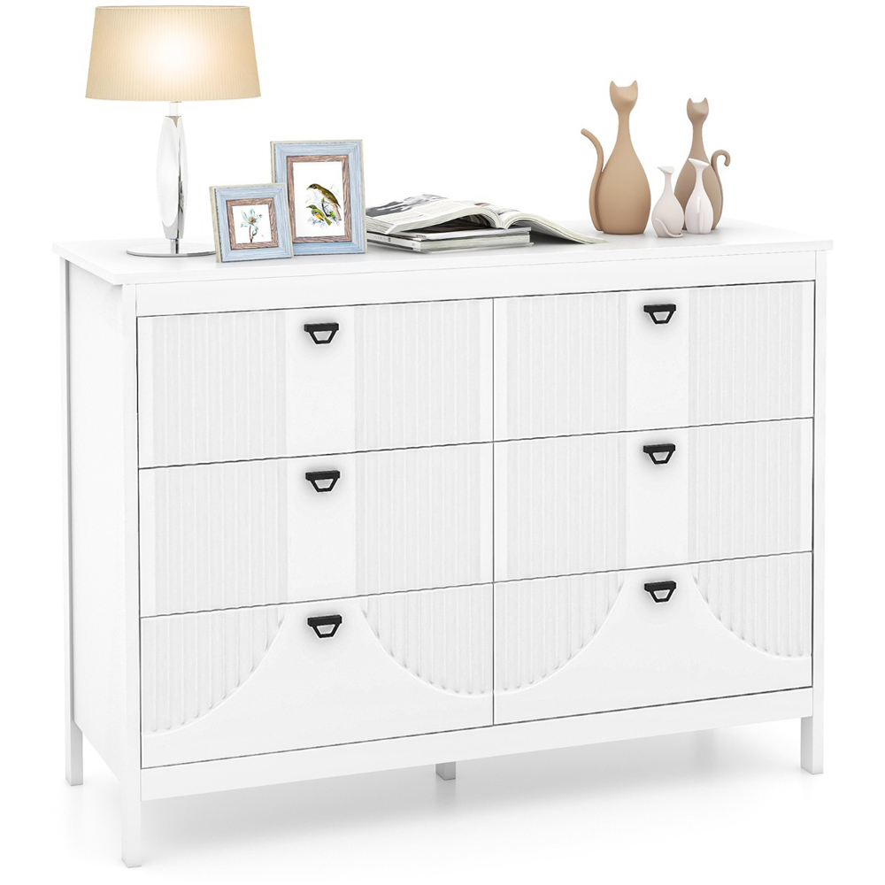 Costway 3 Drawer White Dresser with Anti-Toppling Kit Image 3