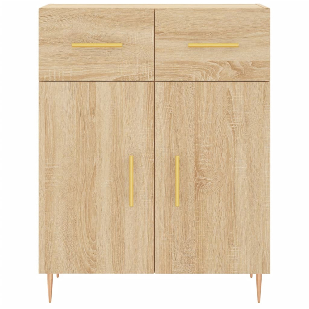 vidaXL 2 Door 2 Drawer Sonoma Oak Sideboard Image 6