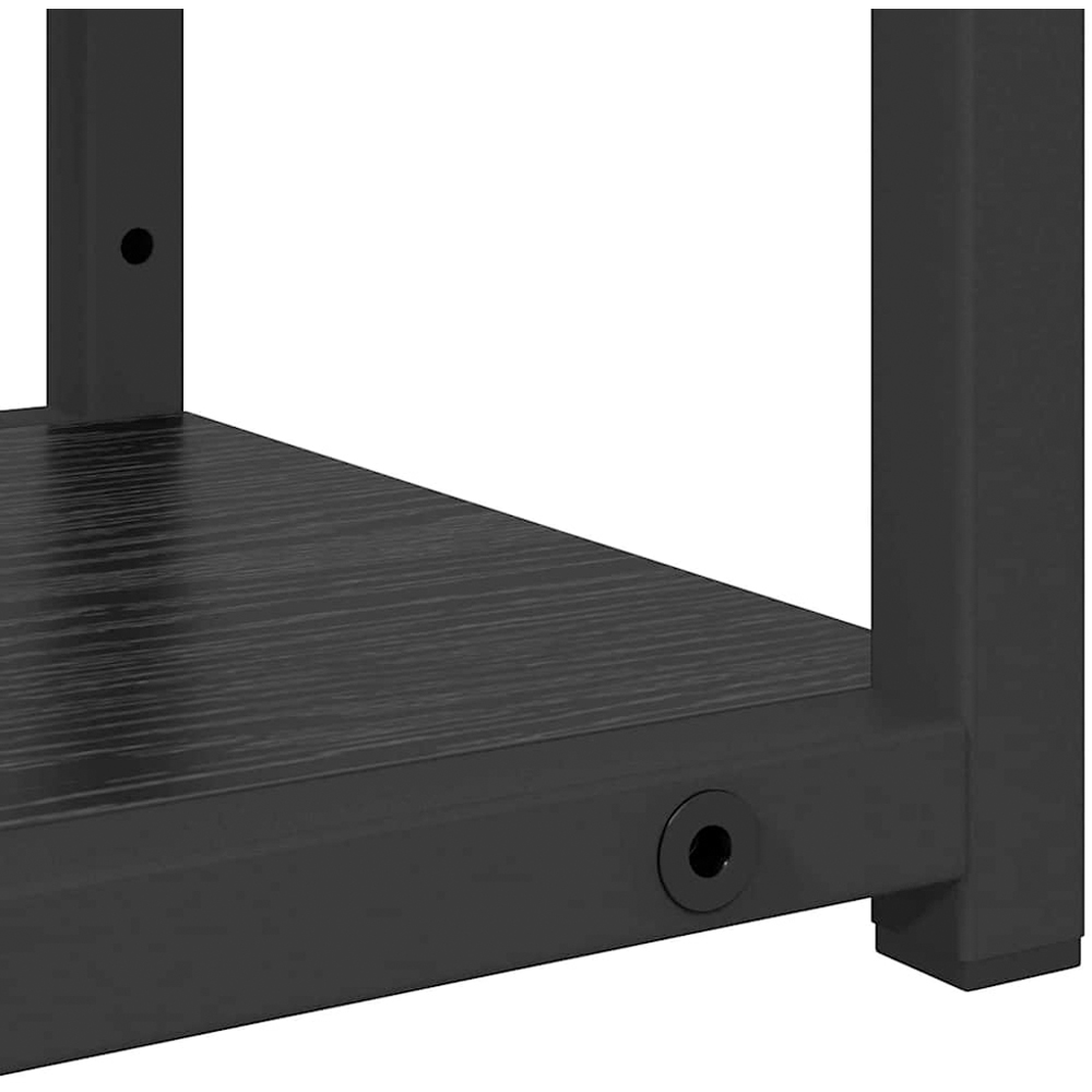 vidaXL 80cm 3 Shelf Black Oak Wall Shelf Image 7