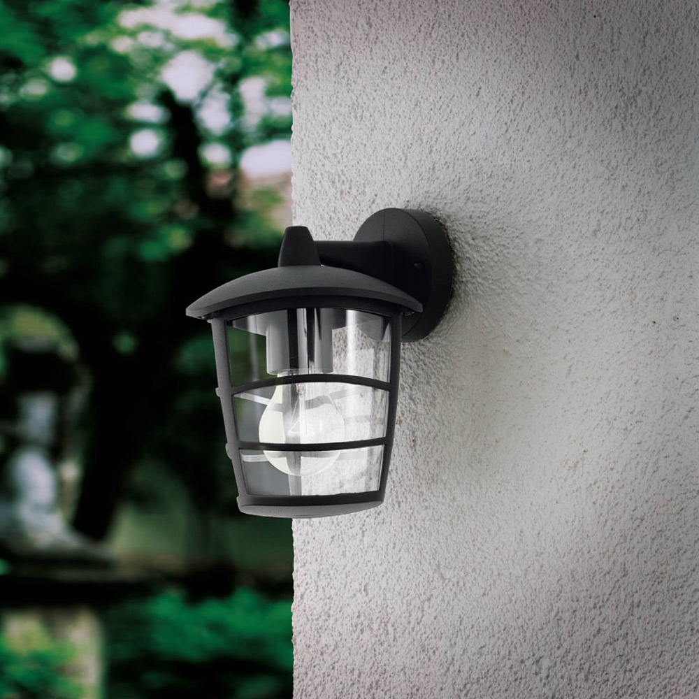 EGLO Aloria Black Downwards Exterior Wall Light Image 3