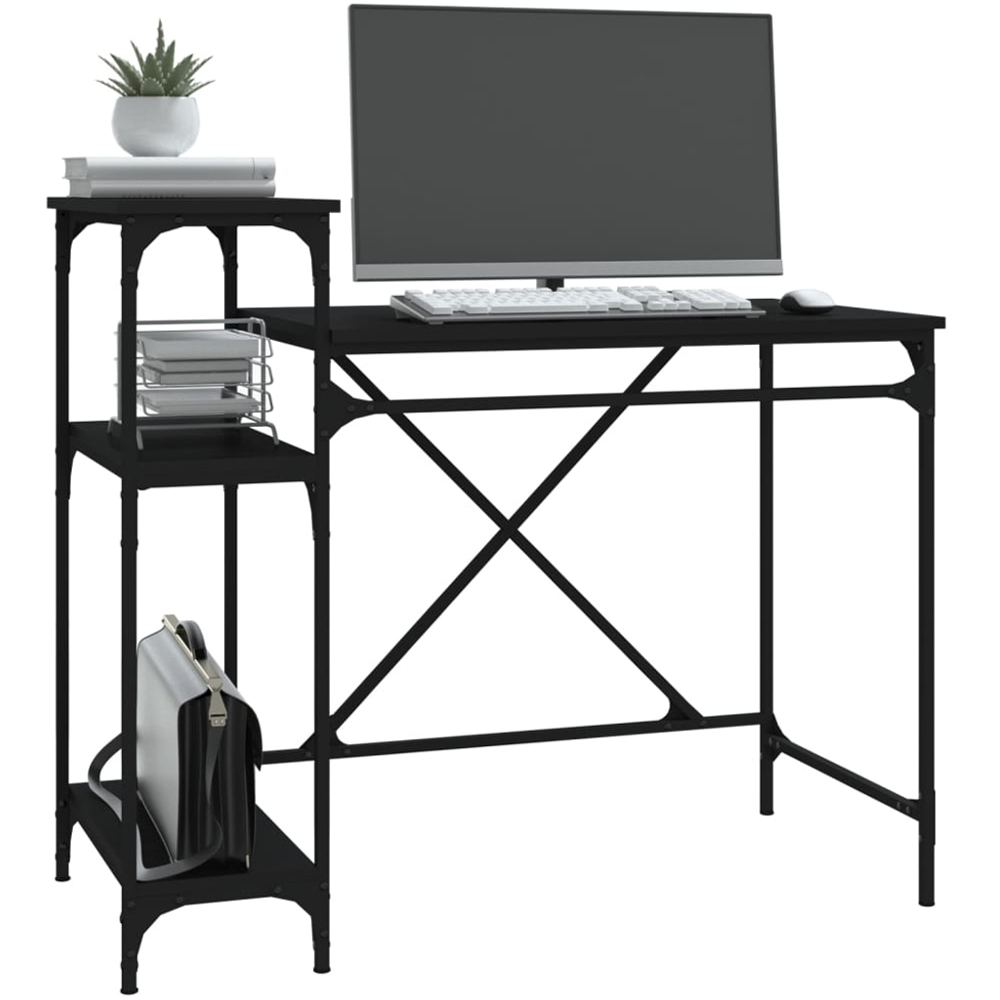 vidaXL Modern Large Desk Brown Image 4