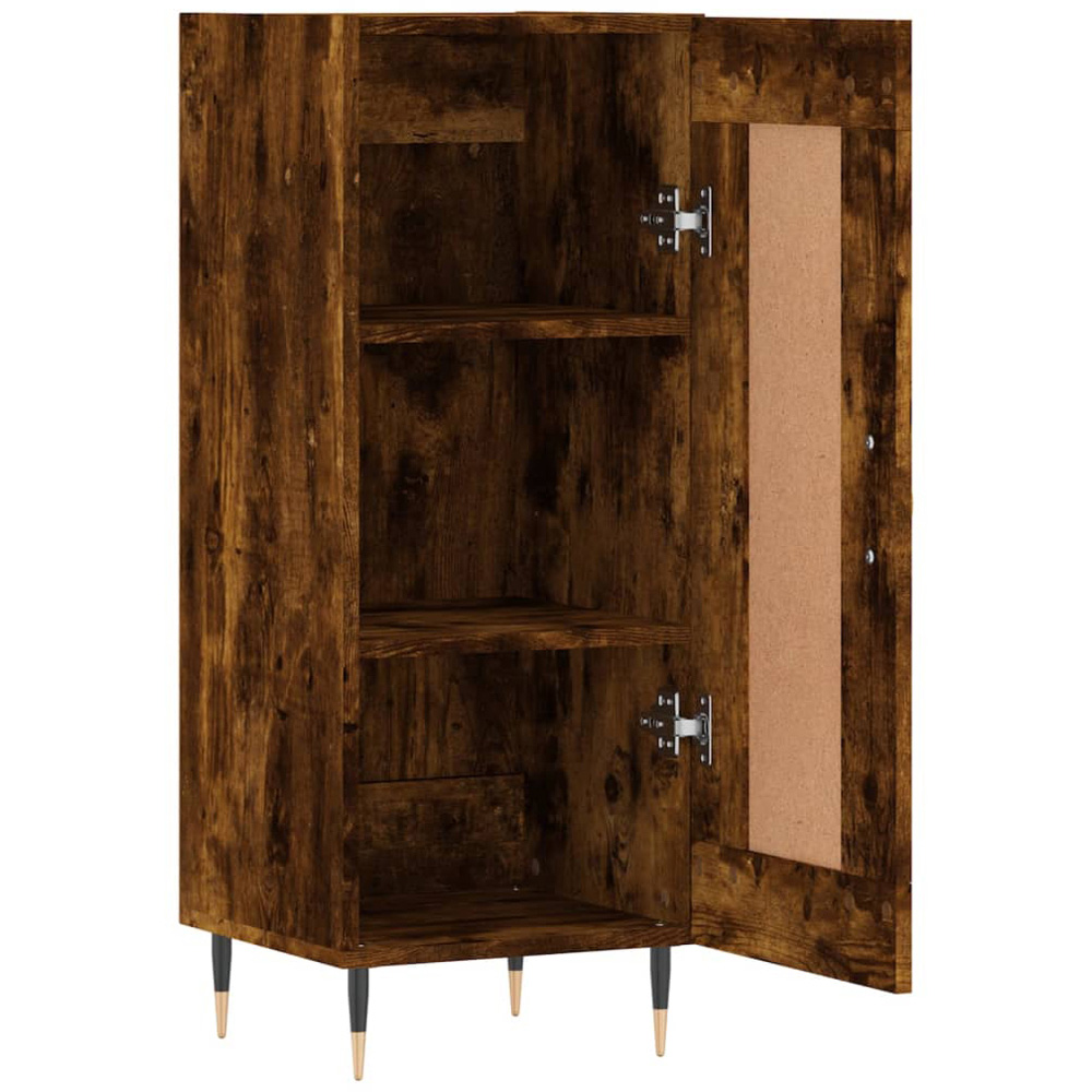vidaXL 2 Door 3 Shelf Black and Brown Sideboard Image 6