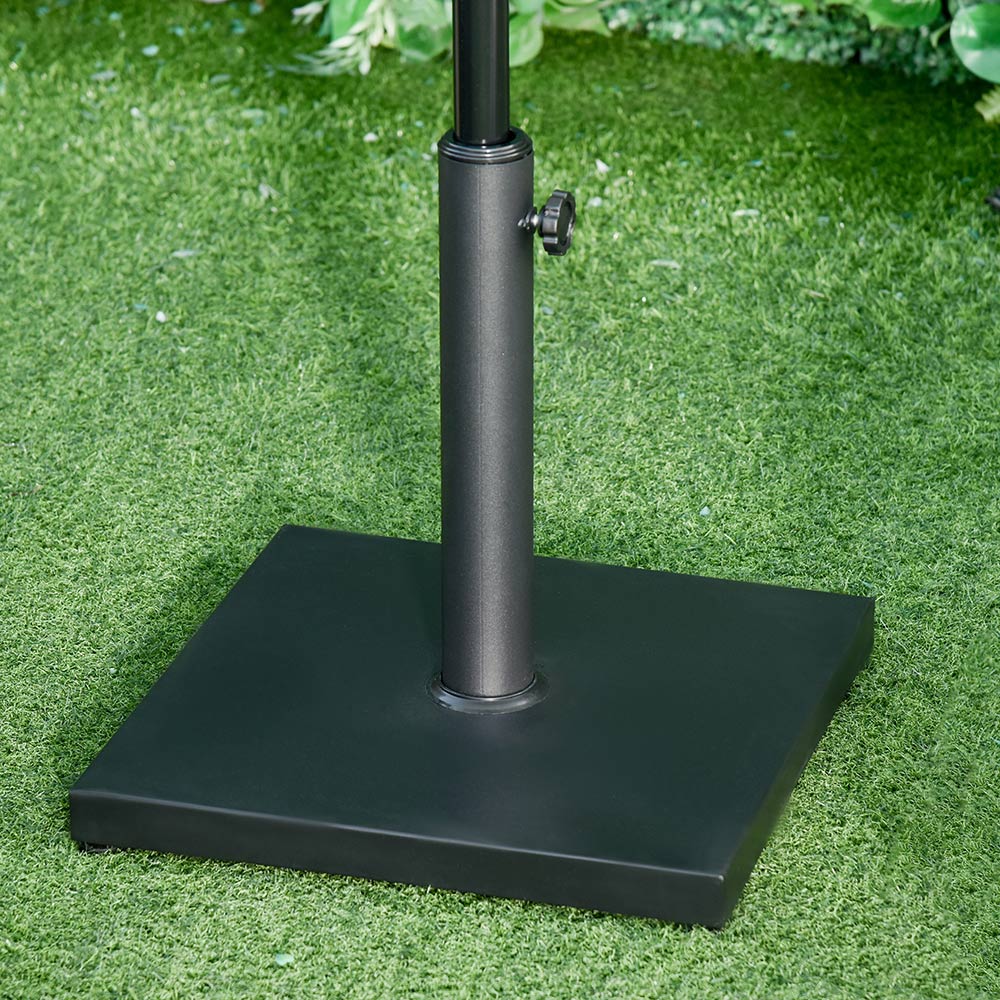 Outsunny 11kg Cement Parasol Base Black Image 2