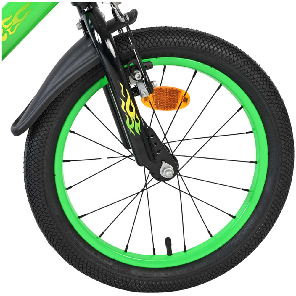 Volare Strike Kids 16 inch Green and Black Bike with Stabilisers Image 8