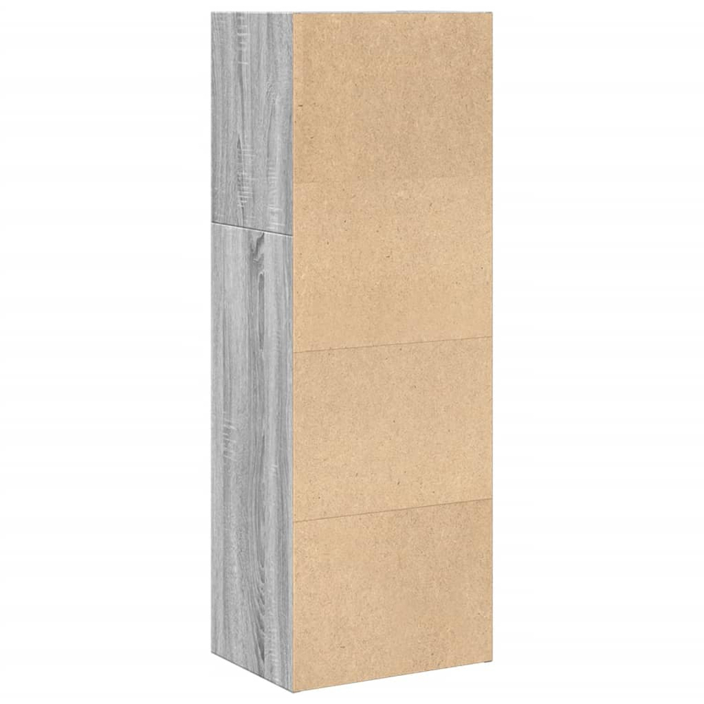vidaXL 3 Shelf Grey Sonoma Bookcase Image 5