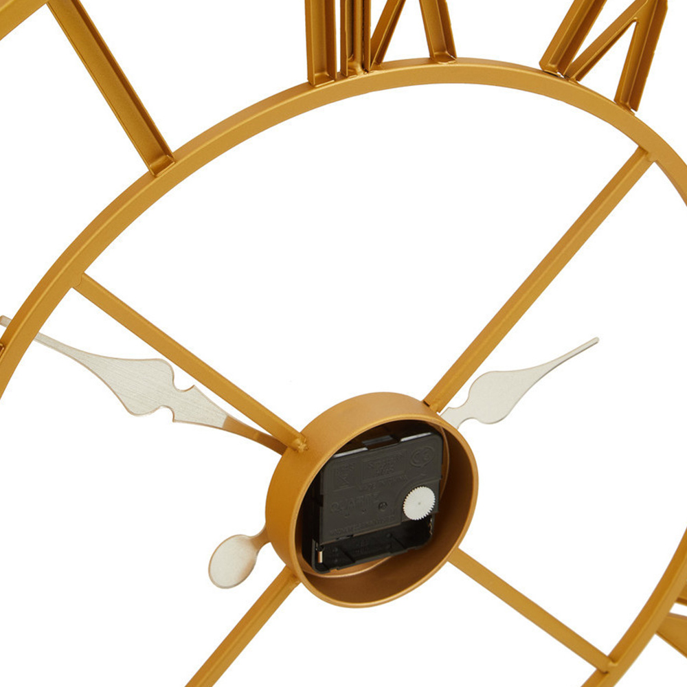 Premier Housewares Vitus Gold Finish Wall Clock Image 5