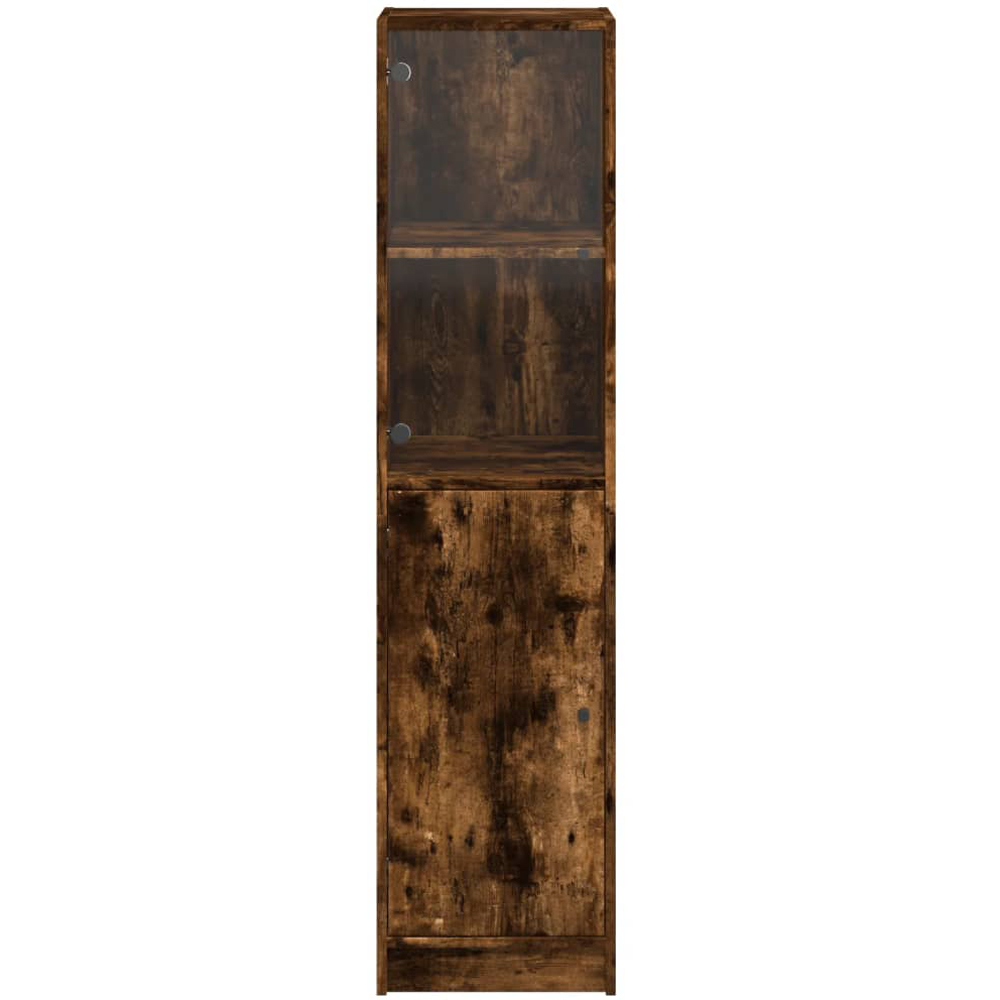 vidaXL 2 Door Smoked Oak Highboard Image 4