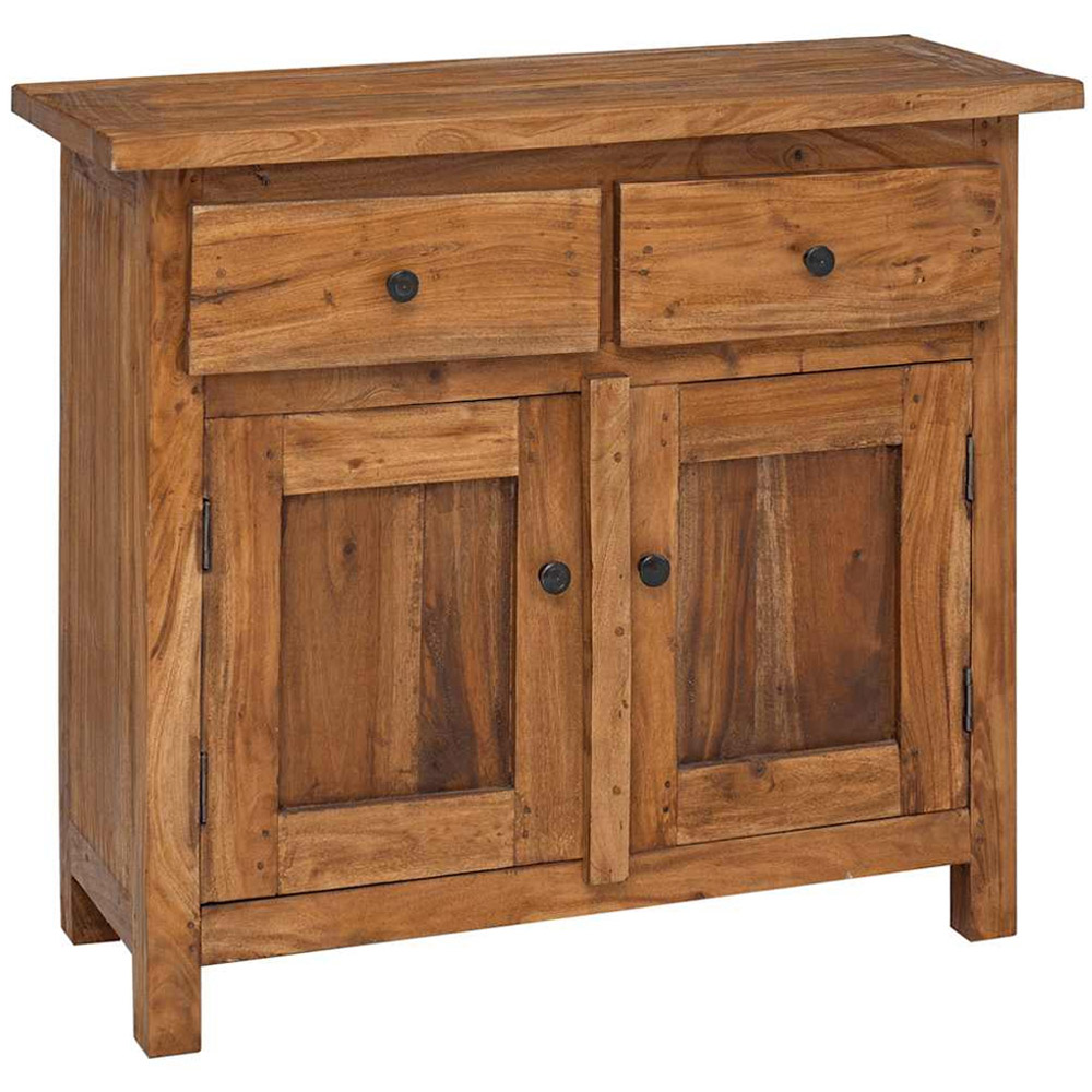 vidaXL 2 Door 2 Drawer Brown Mahogany Wood Sideboard Image 2