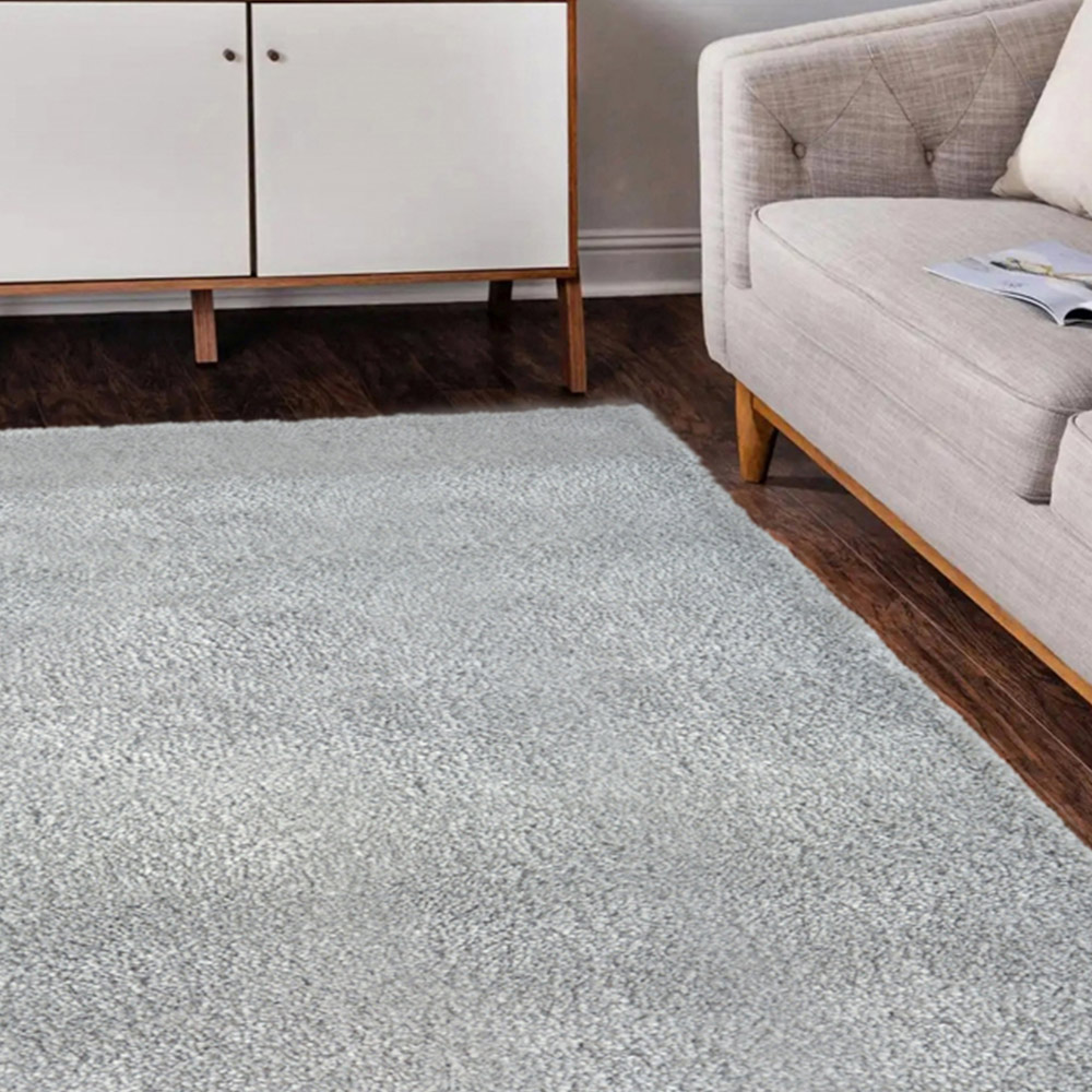 Homemaker Grey Snug Plain Shaggy Rug 200 x 290cm Image 2
