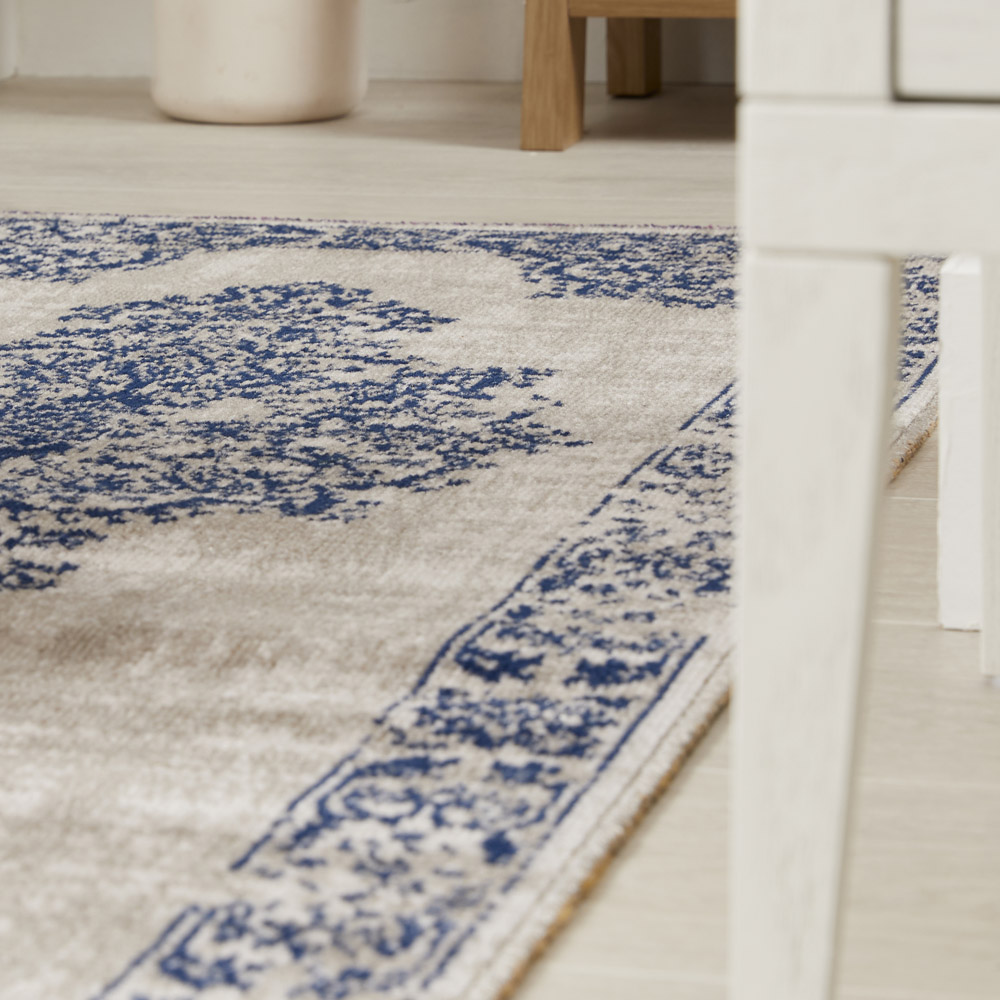 Origins Saville Grey and Blue Rug 80 x 150cm Image 3