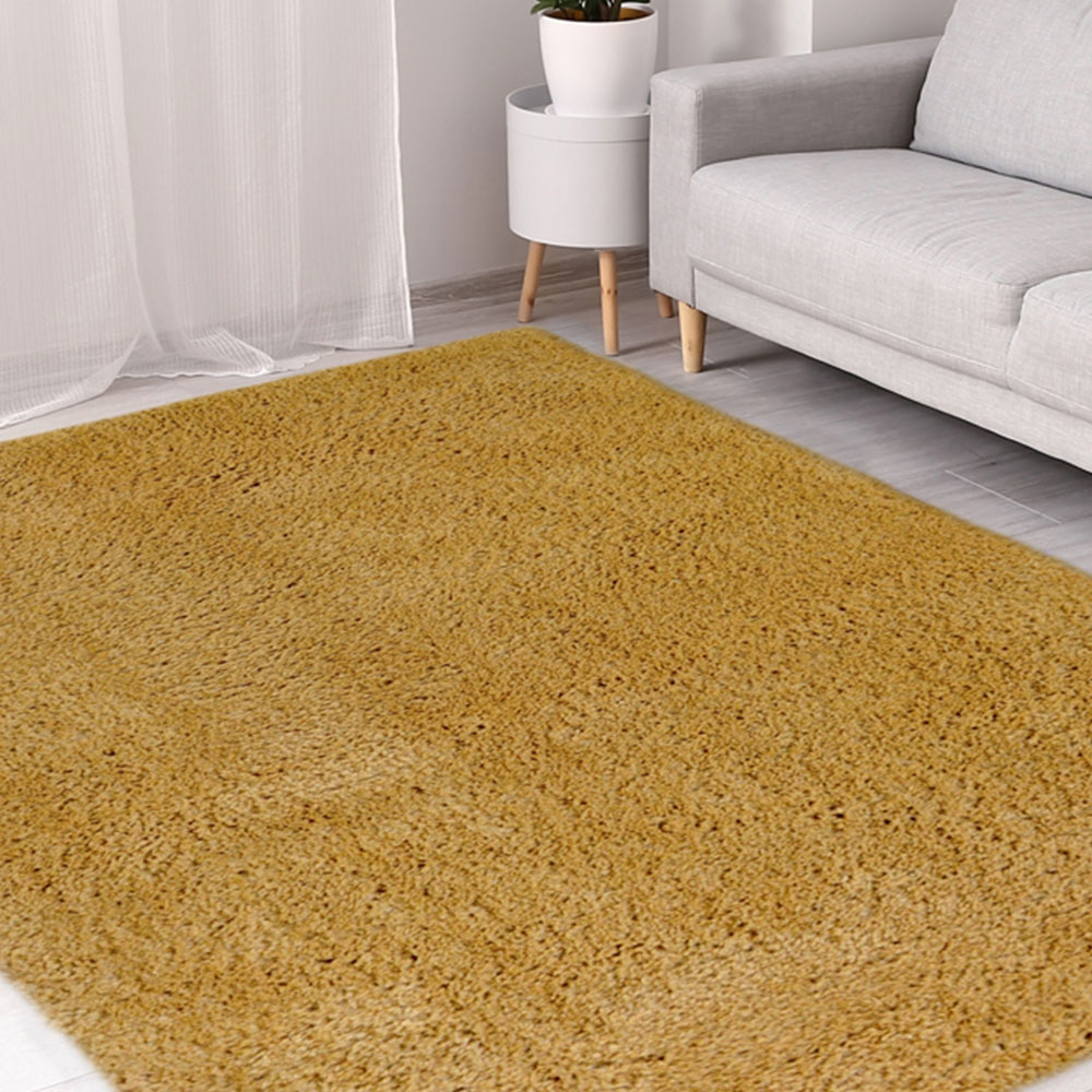 Homemaker Ochre Snug Plain Shaggy Rug 160 x 230cm Image 6