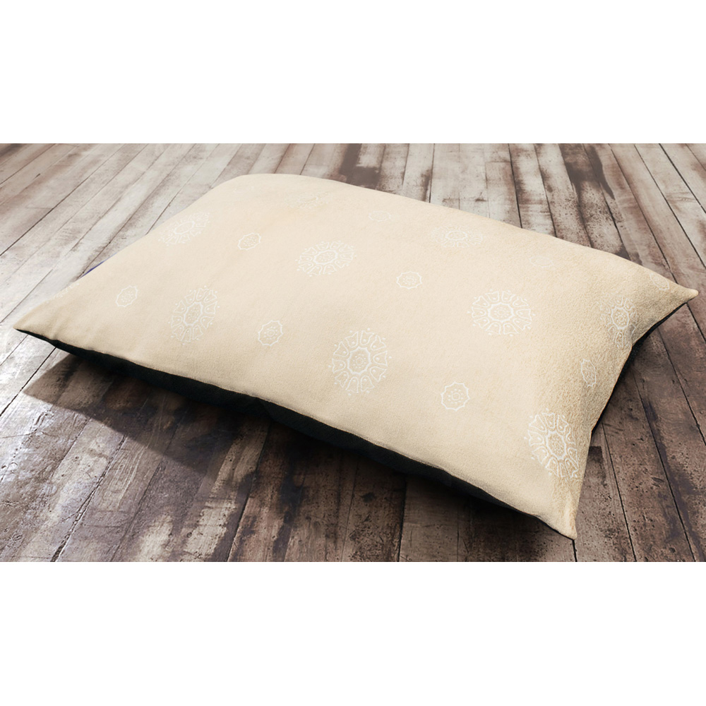 Velosso Cream Mandala Pattern Jacquard Non-Slip Floor Cushion 78 x 120cm Image 3