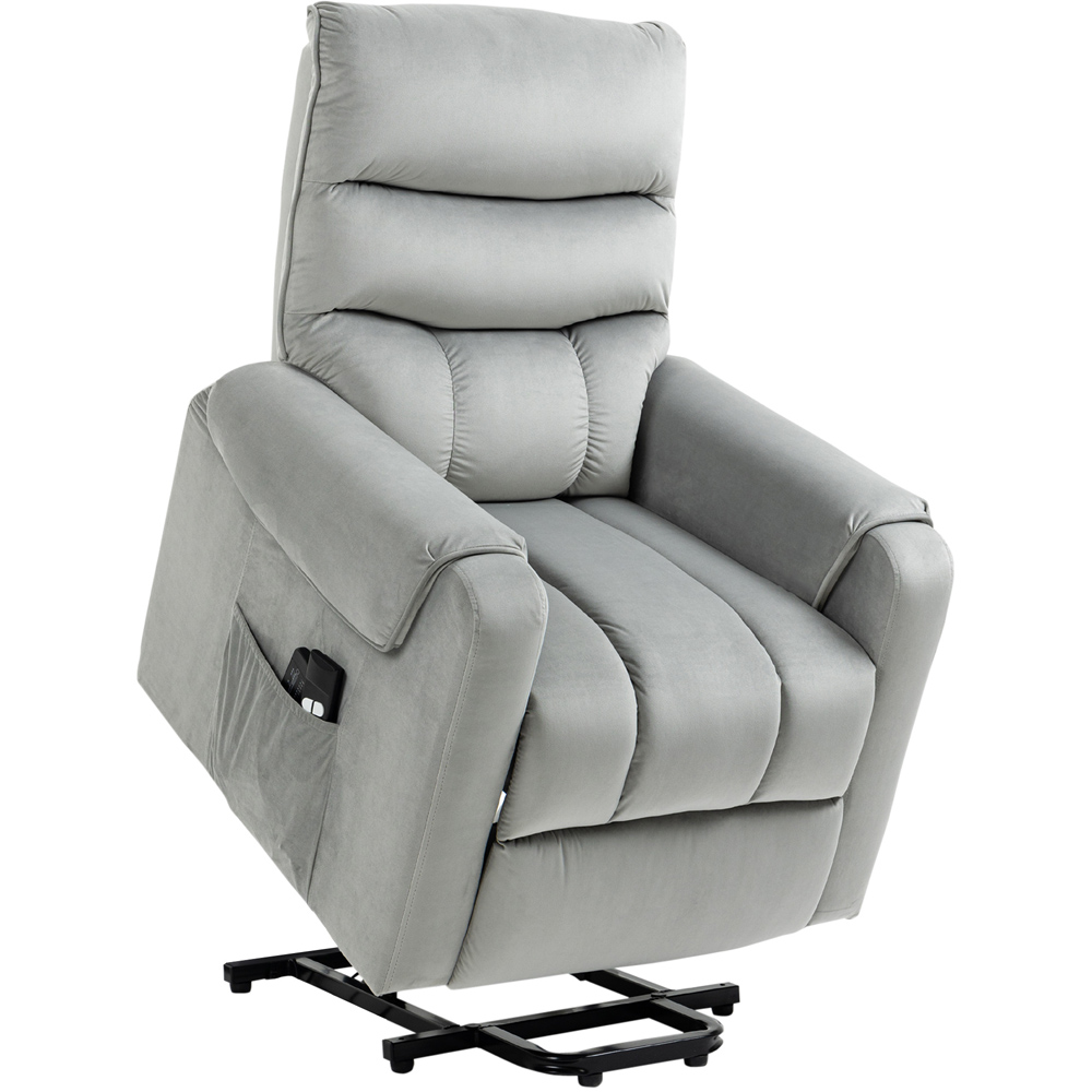Portland Grey Vibration Massage Rise and Recliner Chair Image 2