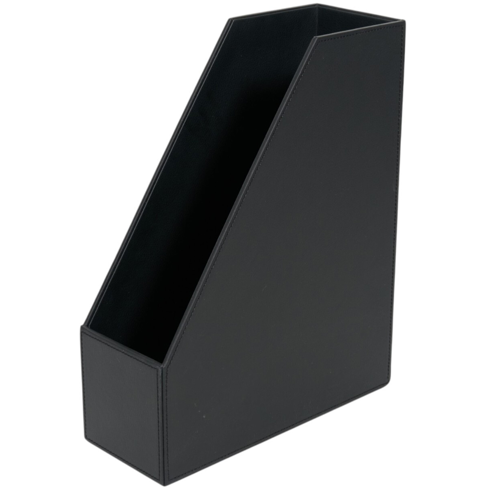 Leather Magazine Holder Black Image 3