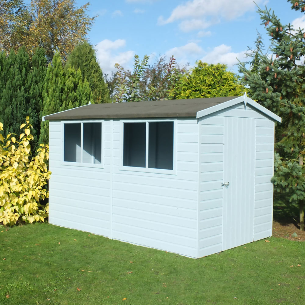Shire Lewis 10 x 8ft Wooden Shiplap Apex Shed Image 2