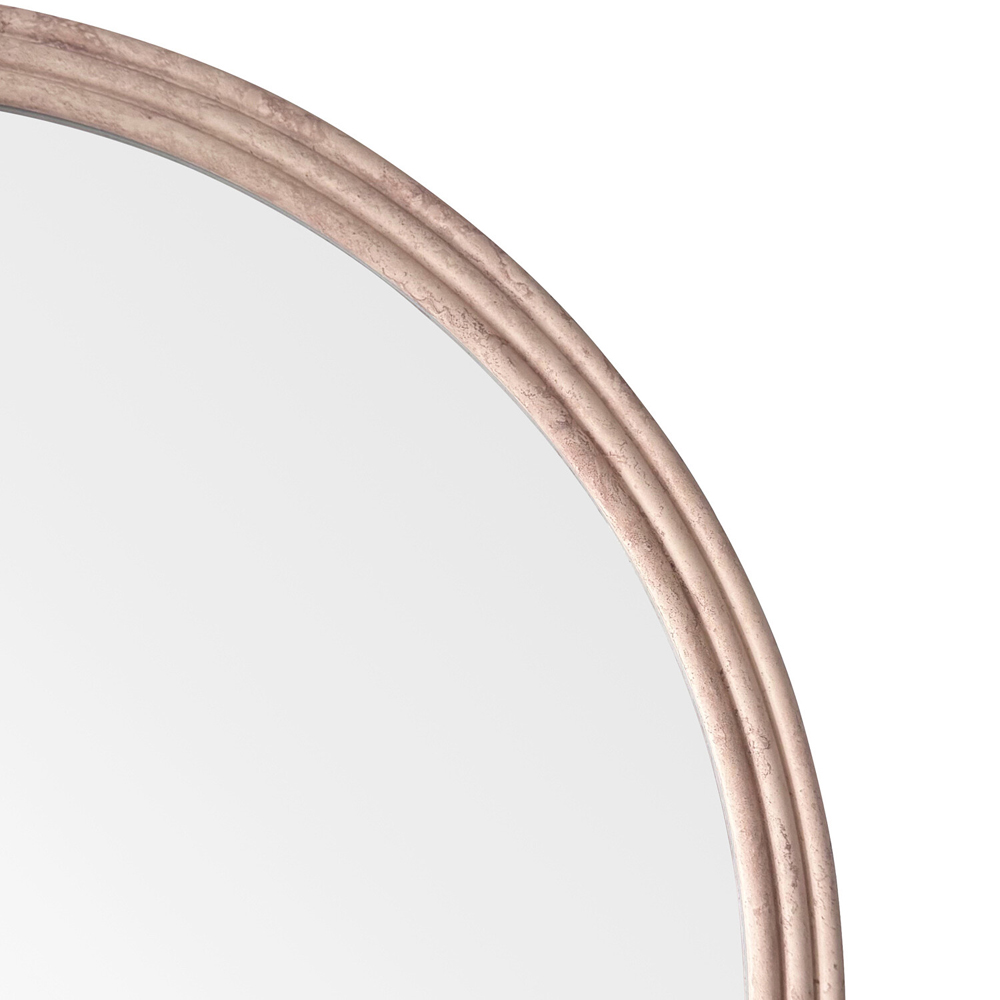 Ridged Oval Mirror Neutral Image 5