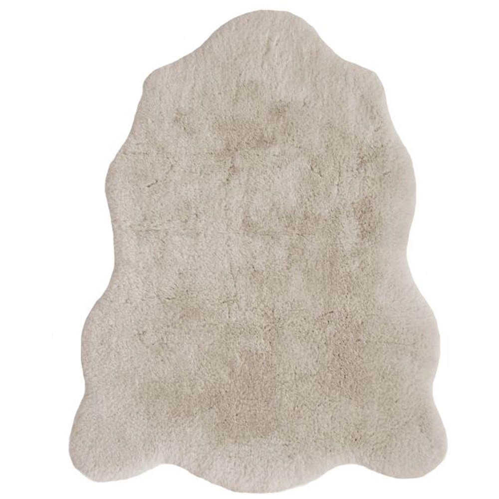 Homemaker Luxurious Faux Fur Natural Rug 70 x 90cm Image 2