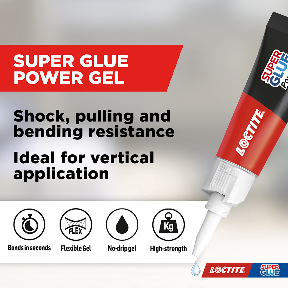 Loctite Super Glue Power Gel 3g Wilko