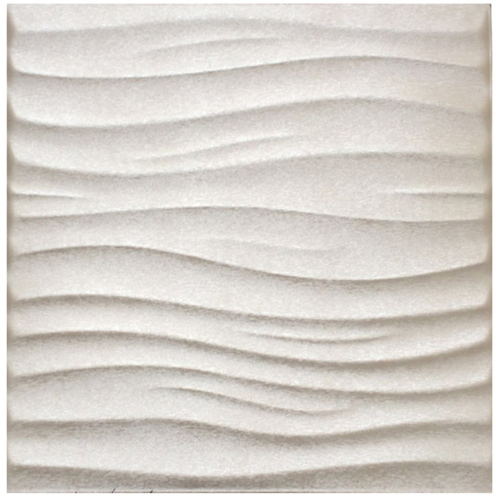Britwall Nile Wave 3D Grid PU Leather Wall Panel 600 x 600mm 4 Pack Image 3