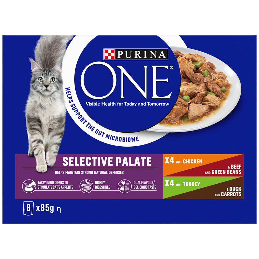 Purina ONE Selective Palate Adult Cat Food 85g Pack 8 Image 2