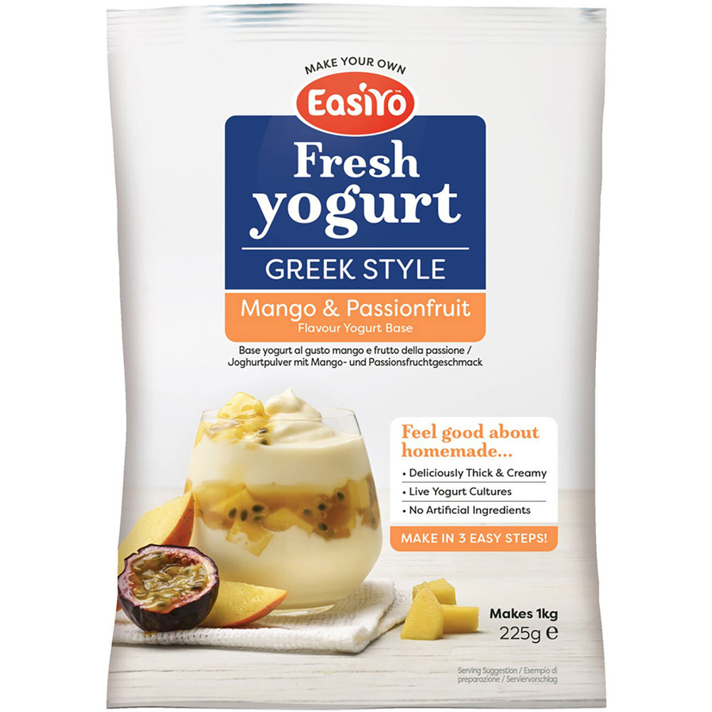 Easiyo Greek Mango and Passionfruit Yoghurt Base 225g Image 1