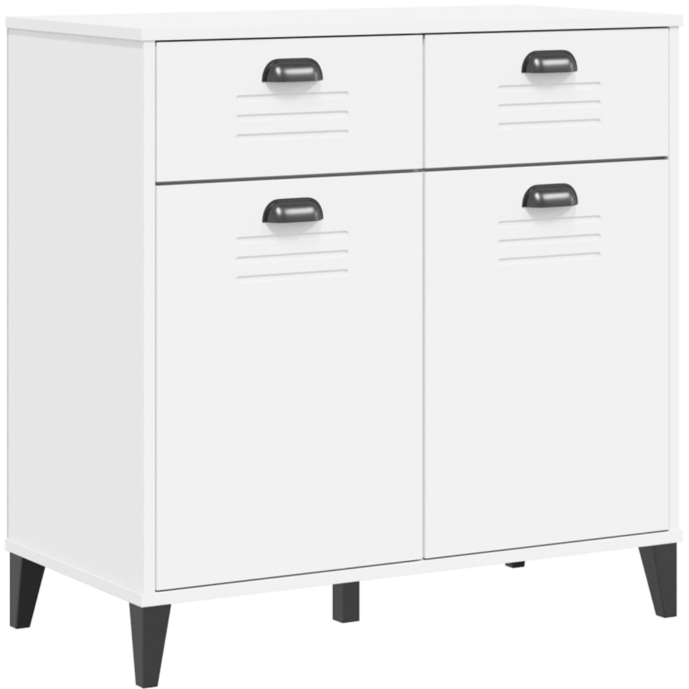 vidaXL 2 Door 2 Drawer White Sideboard Image 2