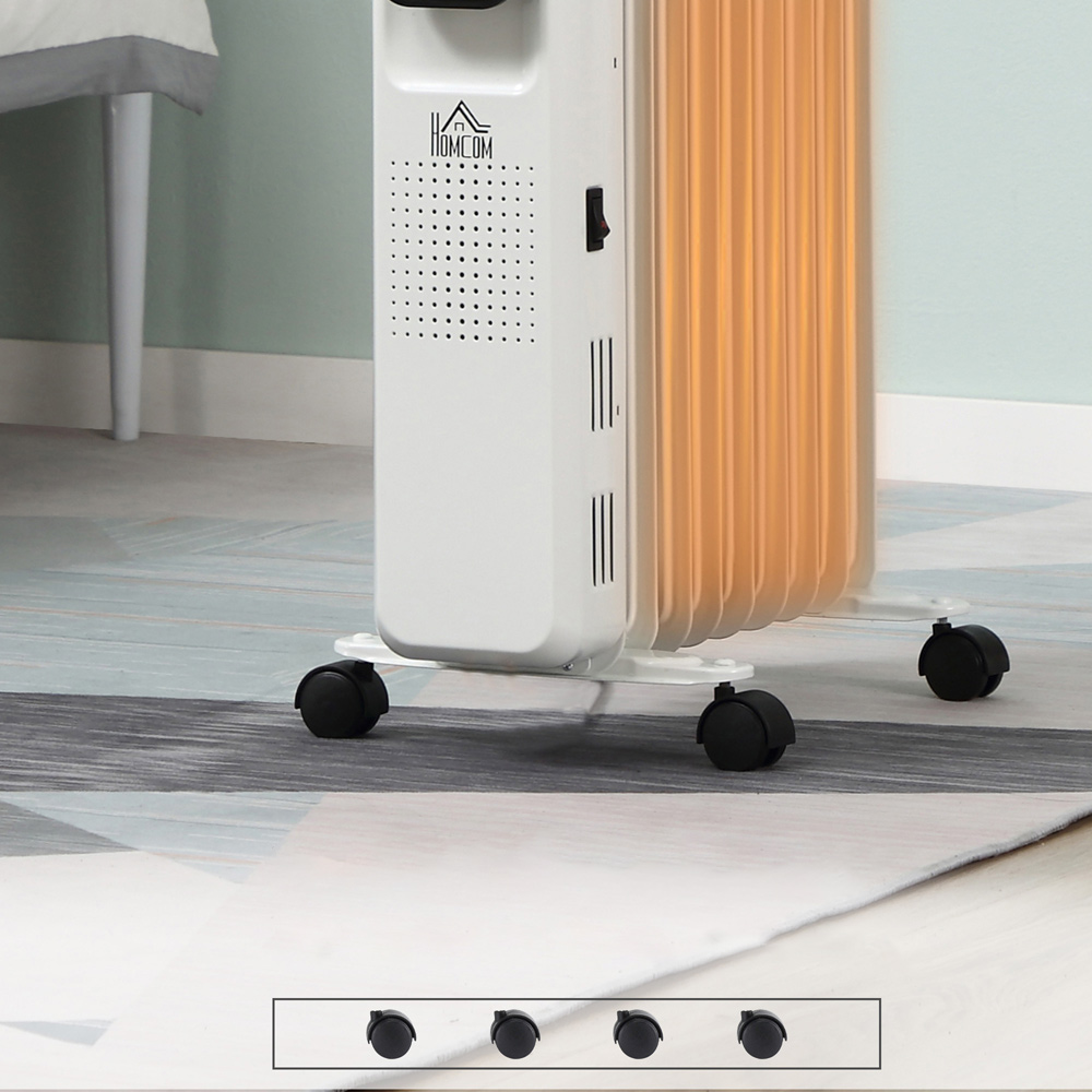 HOMCOM White Oil Filled Portable Heater 2180W Image 5