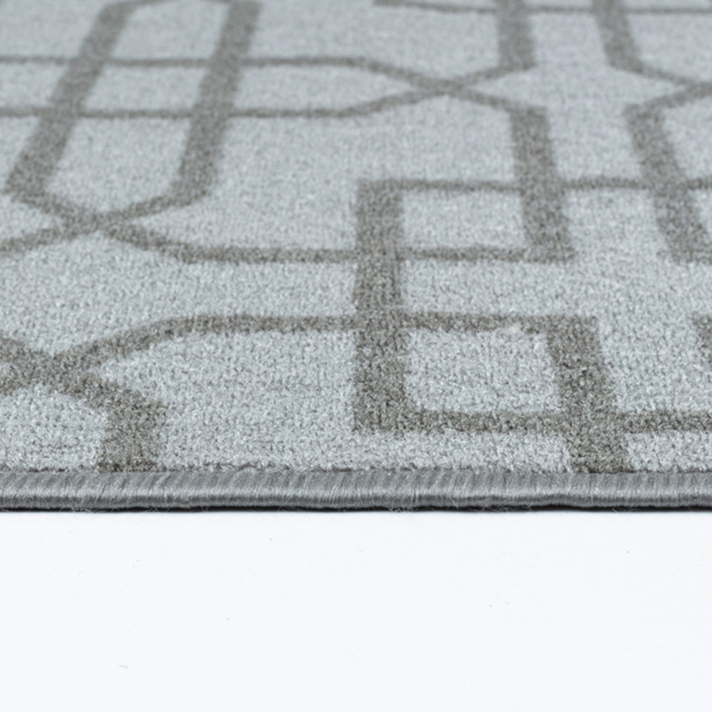 Desire Rugs Havana Silver Cubed Trellis Anti Slip Door Mat 80 x 50cm Image 4