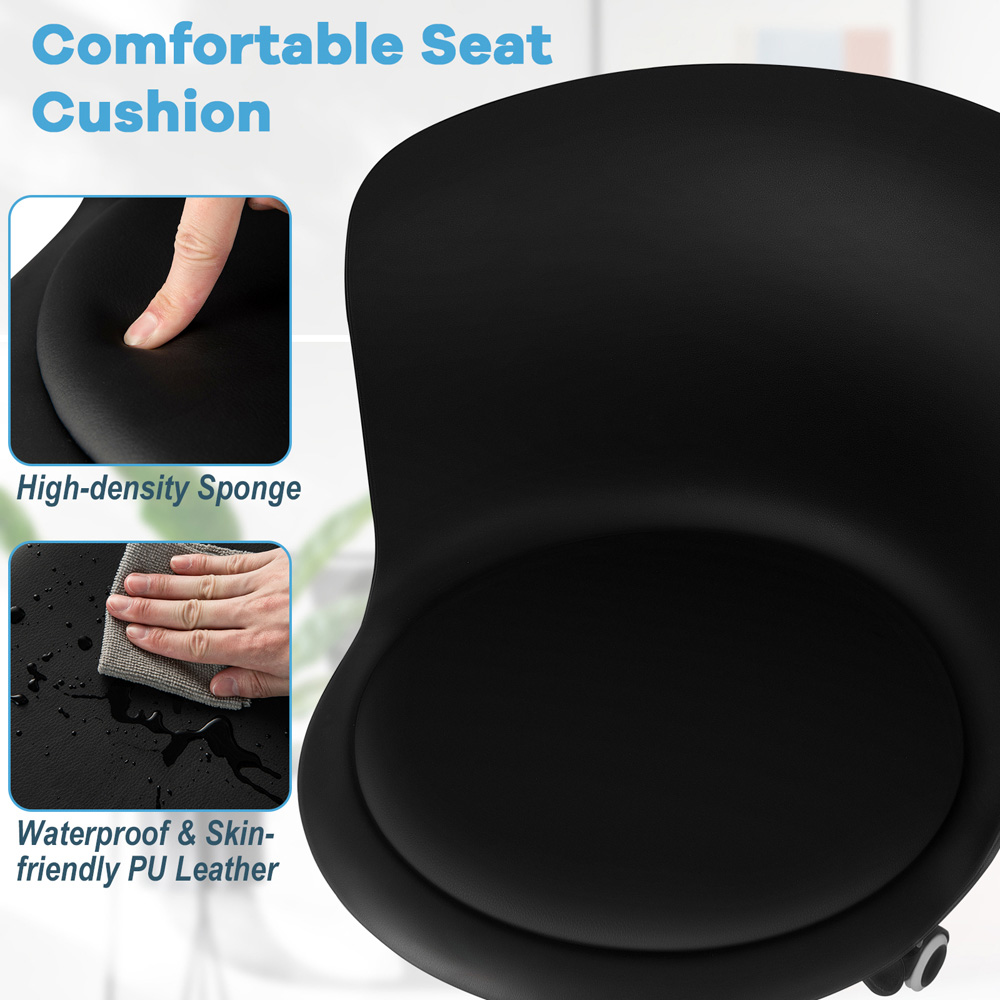 Costway Black Office Chair Set of 2 Image 4