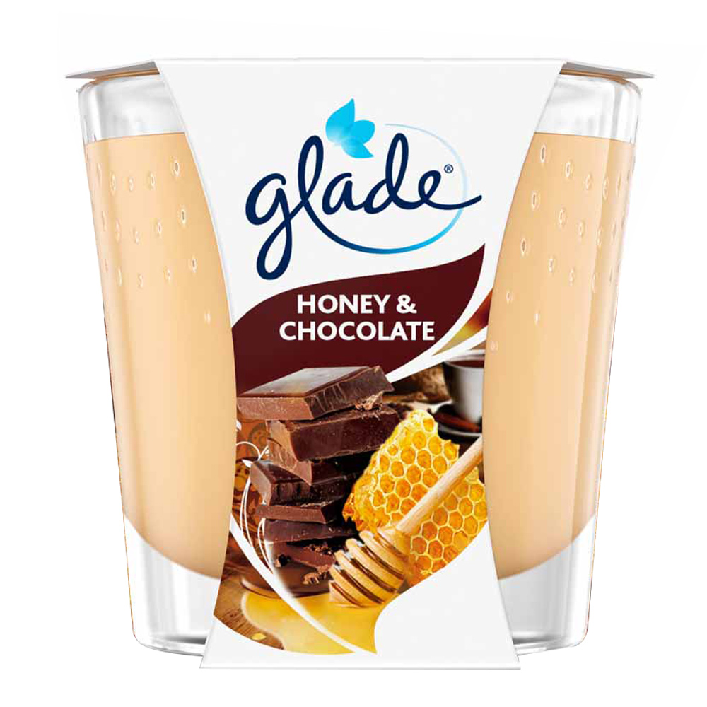 Glade Candle Honey & Chocolate Air Freshener 129g Image 1
