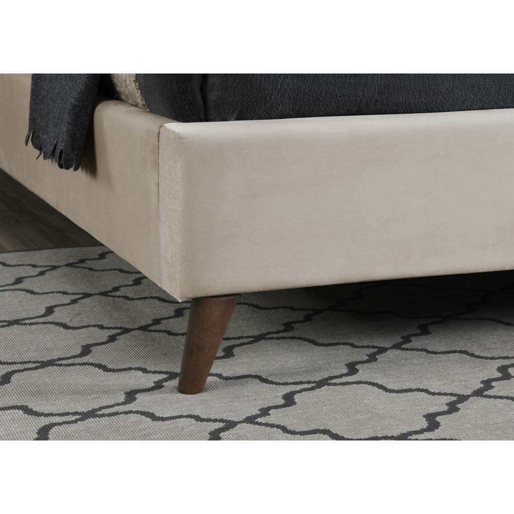 Elm King Size Warm Stone Bed Frame Image 7