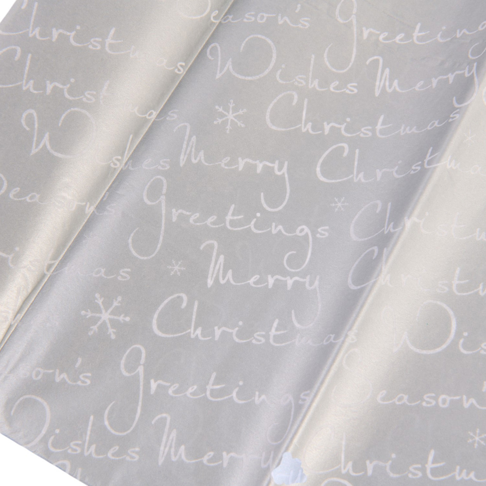 Pack of Eight Sheets Silver Script Paper Image 3